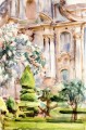 Un palacio y jardines España John Singer Sargent acuarela